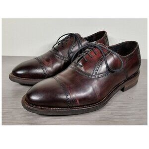 Monte Rosso Borgo Cap Toe Oxford, Burgundy Leather, Mens Size 8.5 US / 41.5